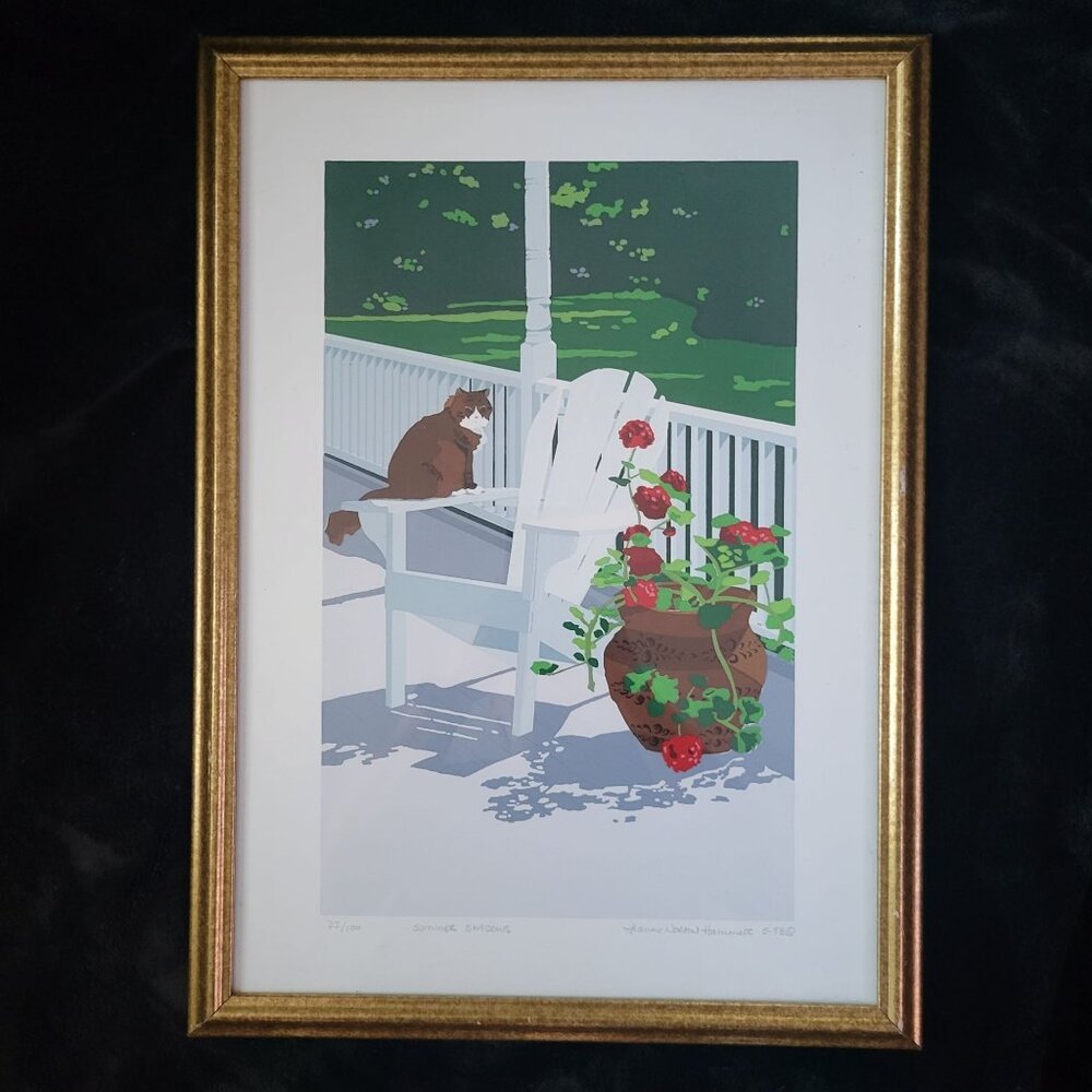 Jeanne Norton Hammette "Summer Shadows" Serigraph, Silkscreen Screenprint 22/100